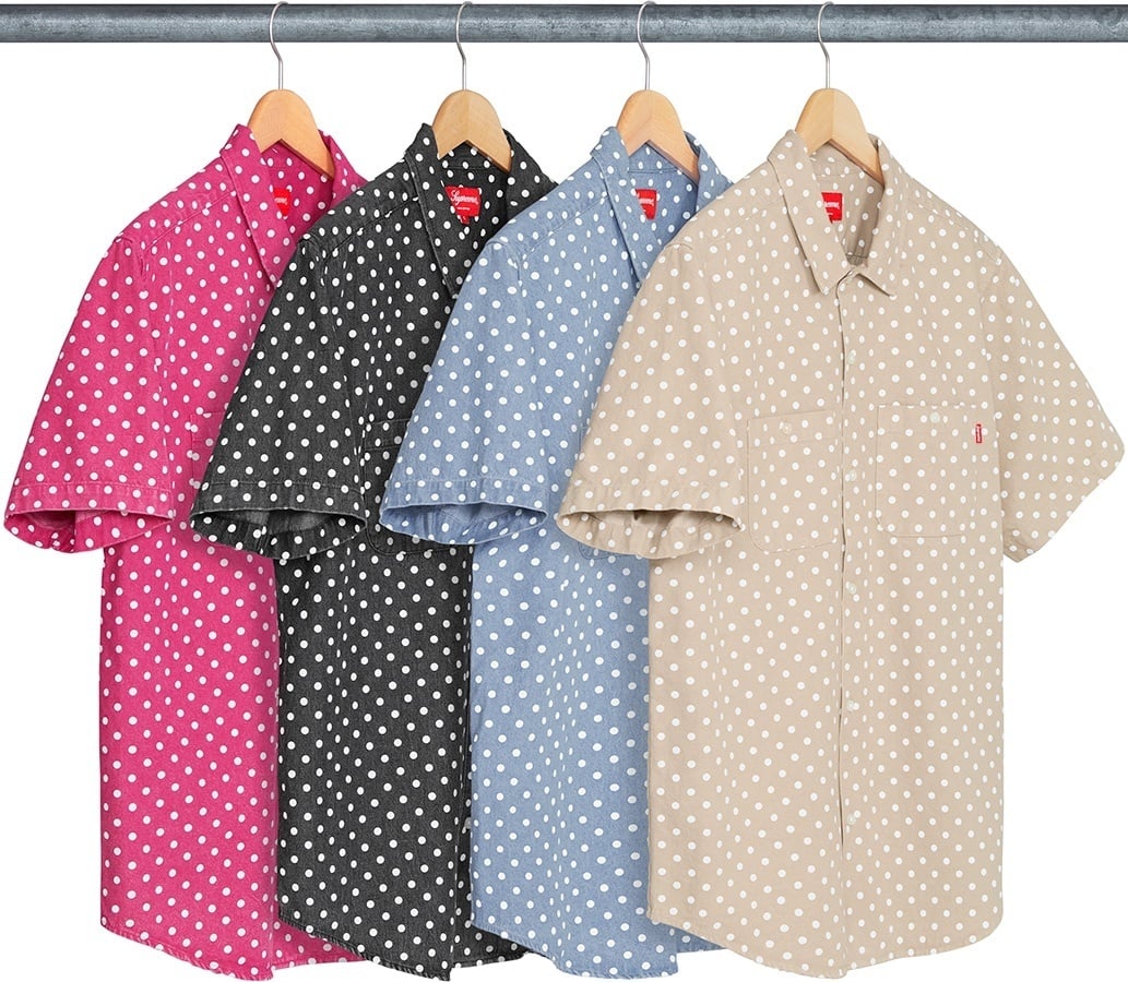 Polka Dot Denim Shirt